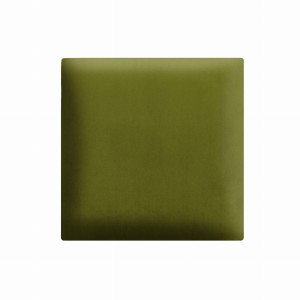 Nástěnný panel 30 x 30 cm čalouněný 3D čelo v olivově zelené barvě