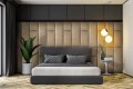 Sypialnia beżowe wezgłowie panel tapicerowany 30x90 cm.jpg
