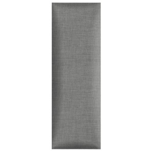 Nástěnný panel 90 x 30 cm čalouněný 3D čelo v šedé barvě