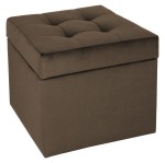 Moderní otevírací puf 45x45 cm v hnědé barvě