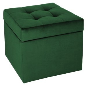 Moderní otevírací puf 45x45 cm v zelené barvě