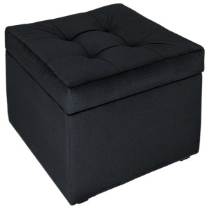 Moderní otevírací puf 45x45 v černé barvě
