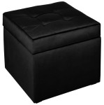Moderní otevírací puf 45x45 cm v černé barvě