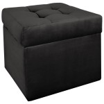 Moderní otevírací puf 45x45 v antracitové barvě