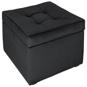 Moderní otevírací puf 45x45 v tmavě šedé barvě