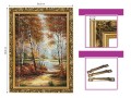 7. OBRAZ BRZOZY LETNI DZIEN 6093 W ZLOTEJ RAMCE MAKOWCE 50 cm x 70 cm wymiary.jpg
