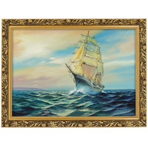 Reprodukce ve zlatém rámu 50x70 cm - Kliper, Wojciech Król