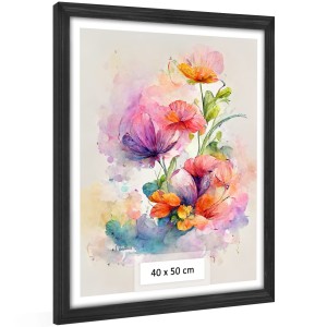 Dřevěná rámová lišta s frézováním v černé barvě, ideální na fotografie o rozměru 40×50 cm