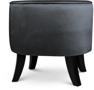 Čalouněný oválný puf 42×52×45 cm MALÝ v grafitové barvě