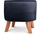 Čalouněný oválný puf 42×52×45 cm MALÝ v grafitové barvě