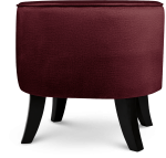 Čalouněný oválný puf 42×52×45 cm MALÝ ve světle modré barvě