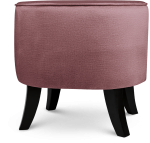 Čalouněný oválný puf 42×52×45 cm MALÝ ve vínové barvě