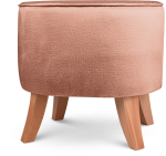 Čalouněný oválný puf 42×52×45 cm MALÝ v barvě vřesu