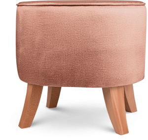 Čalouněný oválný puf 42×52×45 cm MALÝ v barvě vřesu