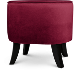 Čalouněný oválný puf 42×52×45 cm MALÝ v meruňkové barvě