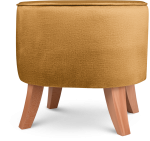 Čalouněný oválný puf 42×52×45 cm MALÝ v červené barvě