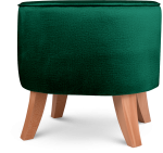 Čalouněný oválný puf 42×52×45 cm MALÝ v olivově zelené barvě