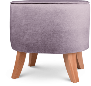 Čalouněný oválný puf 42×52×45 cm MALÝ v růžové barvě