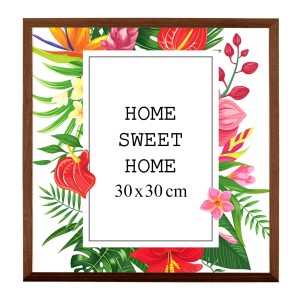 Dřevěná rámová lišta v hnědé barvě, ideální na fotografie o rozměru 30×30 cm