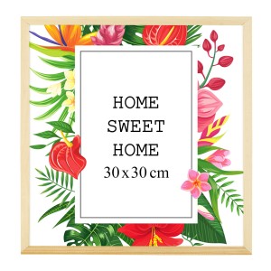 Dřevěná rámová lišta v šedé barvě, ideální na fotografie o rozměru 30×30 cm