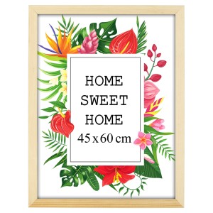 Dřevěná rámová lišta v šedé barvě, ideální na fotografie o rozměru 45×60 cm