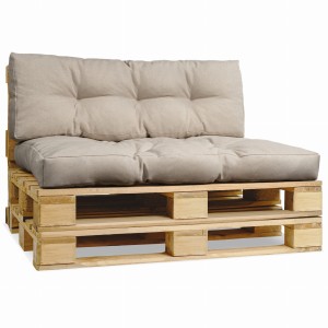 Polštáře z palet 40x120 cm, 80x120 cm - zahradní polštář z palet v béžové barvě
