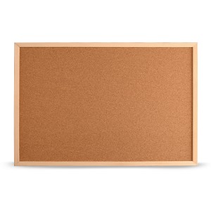 Korková tabule v dřevěném rámu, přírodní barva, 60×90 cm – nástěnka na zeď