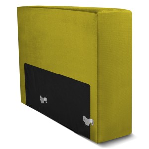 Modul: čalouněná područka LEON v olivově zelené barvě s kovovými spojkami – segment pro modulární nábytkovou sestavu