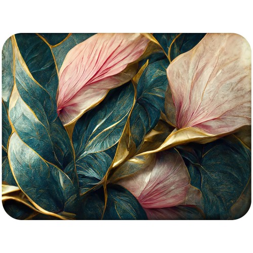 1. PODKLADKA KORKOWA 30 cm x 40 cm F4291 Leaves with gold 1.jpg