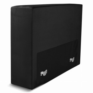 Čalouněné křeslo LEON v černé barvě – segment pro modulární nábytkovou sestavu: sedák a opěrák