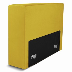 Čalouněné křeslo LEON ve žluté barvě – segment pro modulární nábytkovou sestavu: sedák a opěrák