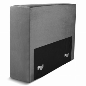 Čalouněné křeslo LEON v šedé barvě – segment pro modulární nábytkovou sestavu: sedák a opěrák