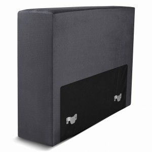 Čalouněné křeslo LEON v grafitové barvě – segment pro modulární nábytkovou sestavu: sedák a opěrák