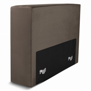 Čalouněné křeslo LEON v hnědé barvě – segment pro modulární nábytkovou sestavu: sedák a opěrák