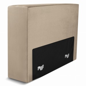 Modul: čalouněné opěradlo 80 LEON v béžové barvě s kovovými spojkami – segment pro modulární nábytkovou sestavu