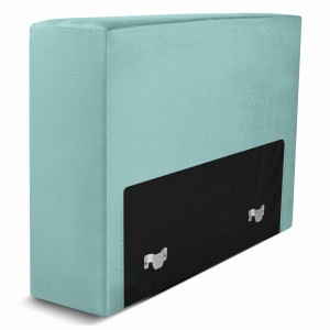 Modul: čalouněné opěradlo 80 LEON v mátové barvě s kovovými spojkami – segment pro modulární nábytkovou sestavu