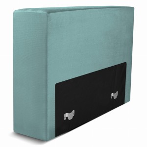 Modul: čalouněné opěradlo 80 LEON v mořské barvě s kovovými spojkami – segment pro modulární nábytkovou sestavu