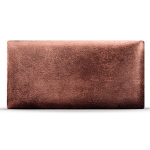 Nástěnný panel 30x60 cm čalouněný - čelo prémiové v hnědé a vínové lesklé velurové látce