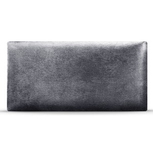 Nástěnný panel 30x60 cm čalouněný - čelo prémiové v grafitové lesklé velurové látce