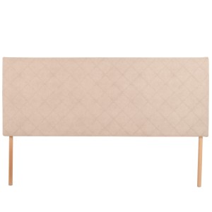 Čalouněné čelo postele 160 x 60 cm v béžové barvě s nožičkami – prošívané čelo s prošíváním, velurová látka