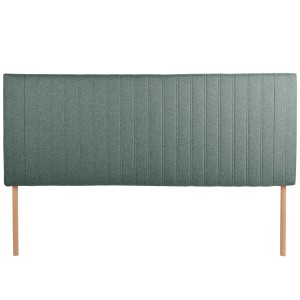 Čalouněné čelo postele 160 x 60 cm v zelené barvě s nožičkami – prošívané čelo s prošíváním, velurová látka