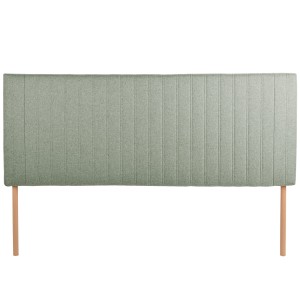 Čalouněné čelo postele 160 x 60 cm v mátové barvě s nožičkami – prošívané čelo s prošíváním, velurová látka