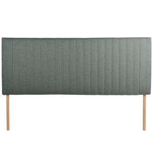 Čalouněné čelo postele 160 x 60 cm v zelené barvě s nožičkami – prošívané čelo s prošíváním, velurová látka