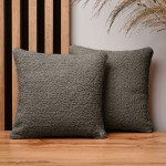 Dekorační povlak na polštář 30x30 cm z tmavě hnědé žinylkové tkaniny se strukturou