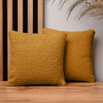 Dekorační povlak na polštář 30x30 cm z oranžové žinylkové látky s texturou