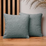 Dekorační povlak na polštář 30x30 cm z mátově zbarvené strukturované žinylkové tkaniny