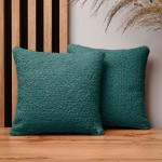 Dekorační povlak na polštář 30x30 cm v malachitové barvě z texturované žinylkové tkaniny