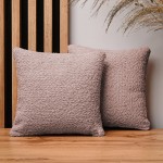 Dekorační povlak na polštář 30x30 cm v pudrově růžové barvě z texturované žinylkové látky