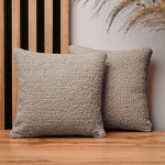 Dekorační povlak na polštář 30x30 cm v barvě cappuccino z texturované žinylkové tkaniny