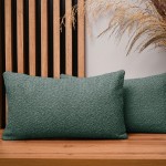 Dekorační povlak na polštář 30x50 cm v šalvějové barvě z texturované žinylkové látky